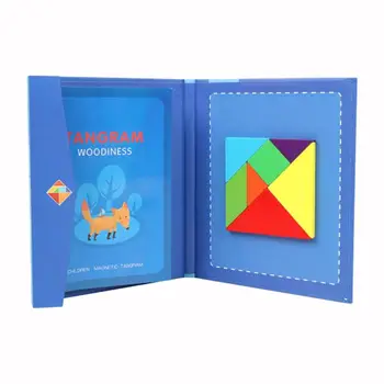 Otroci Igrače, Lesene 3d Magnetni Tangram Sestavljanke Usposabljanje Igra je za Otroka Učenje Izobraževalni Risalno Desko Igrače