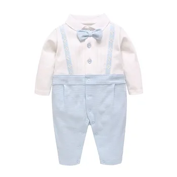 Otroške igralne obleke Jeseni Gospod Slog Baby Fantje, Oblačila Novorojenega Dojenčka Dolg Rokav Obleke z Lokom 0-2Y