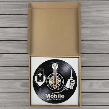 Pametne Naprave Fix Storitev Wall Art Prijavite Mobilni Telefon Servis Logo Stenske Ure Mobilne Tehnologije Medic Vinil Zapis Stenska Ura