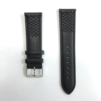 Pazi Band Pravega Usnja Watch Trak Tkanje Black Brown Zamenjava Zapestnico Ročno Watchbands Iver Sponke 20 mm 22 mm