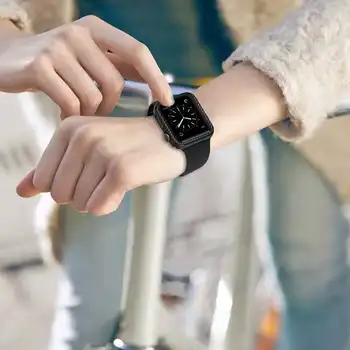 Pazi, Kritje velja za Apple Watch 6/5 40 mm 44 42mm 38 mm Pokrov Ogljikovih vlaken PC primerih Za Apple Gledati Serije 4 3 2 1 pribor