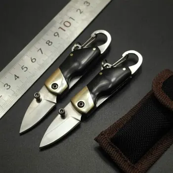 Pohodništvo, kampiranje mini zložljiv nož prostem preživetje prenosni iz nerjavečega jekla nož ključnih verige žepni nož najlon vrečko