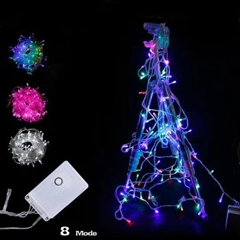 Počitnice Božič Luči 10M 20M 220V EU Plug Niz LED Luči Festoon Garland Dekorativne za svate Novo Leto Festival