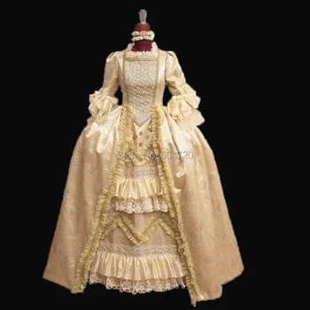 Prilagojene!NOVO Royal Tiskanje ČIPKE francoski Vojvodinja Kraljica Princesa Marie Antoinette Gledališče Državljanske vojne Viktorijanski obleko, HL-303