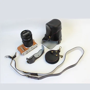 PU Usnje Fotoaparat Primeru Vrečko Kritje Torbica Za Olympus EPL8 E-PL8 14-42 mm 40-150 mm objektiv S Spodaj Baterije Odpiranje