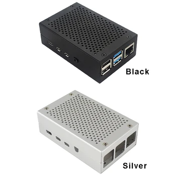 Raspberry Pi 4 Aluminij Metal Primeru Box + napajalnik + Mikro Video Kabel + hladilnega telesa + Hladilni Ventilator za Maline 4 Model B