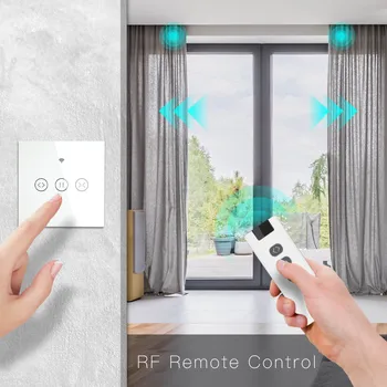 RF WiFi Smart Touch Zavese Žaluzije roletnih Stikalo Tuya Smart Življenje App Remote Control,Delo z Alexa Echo googlova Domača stran