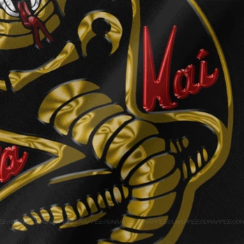 Rojstni Dan Cobra Kai Zlato Tees Mens Poceni Meri Kratka Sleeved Rdeče Posadke Vratu Tee Majica