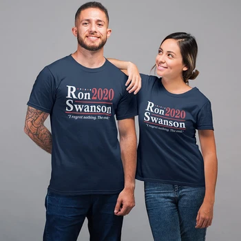 RON SWANSON 2020 VOLITVE, T-majice, Moške/Ženske Vrhovi Tees Print majica s kratkimi rokavi Moški svoboden T-shirt Homme Moda Tshirts Plus Velikost XS-3XL