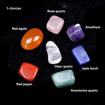 Runyangshi 2 stilov 14pcs Naravne crystal surovega kamna sedem čakro Terapija Kamen Zdravje kristali kremena zbirka darilo