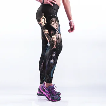 S-XXXXL Fitnes Žensk Dokolenke Osebnost Okostje 3D Tiskanih Dokolenke Ženska Oblačila Pustolovščina Čas Legging Plus Velikost Ženske