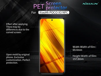 Screen Protector za Xiaomi POCO X3 NFC Nillkin Brisanje / Mat Mehka Plastično folijo za Pocophone X3 NFC