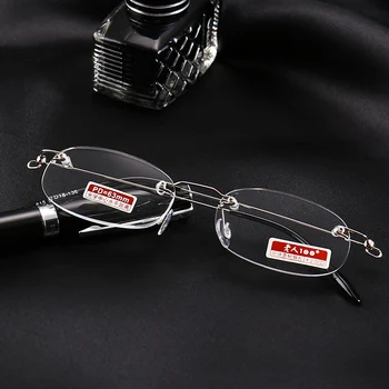 Seemfly Ultralahkih Rimless Obravnavi Očala Ženske, Moške Poslovne Anti Blue Ray Računalnik Presbyopia Bralec Očala +1.0 +4.0