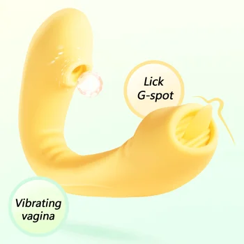 Sesanju Nosljivi Daljinski upravljalnik Vibrator z Jezikom Lizati za Nekaj G-Spot Klitoris Stimulacije Dildos Ženska Masturbator Oralni Seks