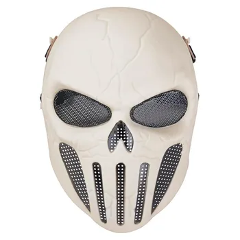Taktično Wargame Maska Očesa Punisher Lobanja, Poln Obraz, Ušesa-Zaščitne Maske Vojaške Vojske Airsoft Paintball Maske Holloween