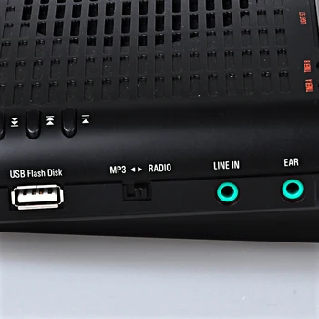Tecsun Radio MP-300 DSP UKV Stereo USB MP3 Predvajalnik za Namizje Ura ATS Budilka Črna FM Prenosni Radijski Sprejemnik Y4137A Tecsun MP300