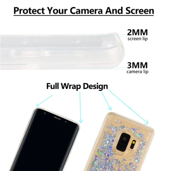 Tekoče Živim Primerih Za Samsung S20 Ultra S10 Lite S10e S8 S9 Plus S7 Rob S6 S5 Sijaj Bling Bleščice Silikonski Pokrovček Telefona Vrečko