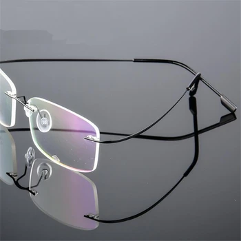 Titanove Zlitine Prilagodljiv Brez Okvirjev Moški Ženske Kovinski Rimless Kratkovidnost Zložljivi Okvir Očal Noge Optična Očala