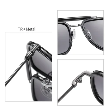 TR+Metal Modni Moški Polarizirana sončna Očala prvotni Človek Vožnje Zrcalne Prevleke Črna Očala Moška sončna Očala UV400 Oculos