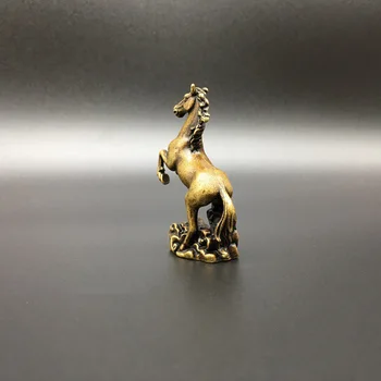 Trdna Bakra, Ki Teče Konj Kiparstvo Okraski Retro Medenina Živali Feng Shui Majhen Kip Pisarne Doma Okraski Figurice