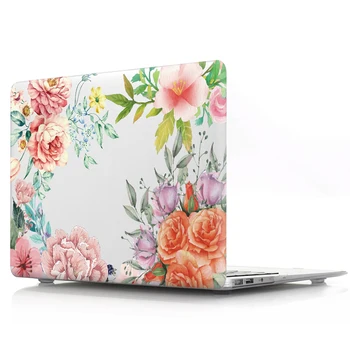 Trdo lupino Laptop Primeru Za MacBook air 13pro za Apple macbook Air13.3 12 15 A1932 A1989 A1708 A1707 A1466 cvet, Potiskane