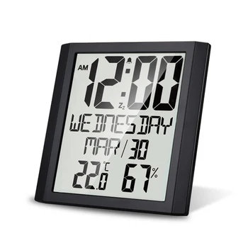 TS-8608 Digitalna Budilka Zaprtih Termometer, Higrometer Koledar Ura Vremenske Postaje za Brezžični Senzor Okno Temperature