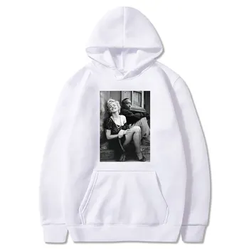 Tupac in Marilyn Monroe Harajuku Svoboden Jesensko Zimski Plašč s Kapuco Moški Ženska Pulover Ženska Majica Fashion Moški pulover s kapuco