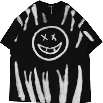 UNCLEDONJM Grafiti tshirt moški ulične hip hop majica s kratkimi rokavi Moški Hip Hop Cotton Tee Shirt Homme Vrhovi tees DT103