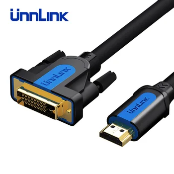 Unnlink HDMI-združljiv z DVI DVI-D 24+1 pin Kabel UHD Bi-directional DVI na HDMI Adapter za TV MI Polje Računalnik, 3m, 5m 8m 15m