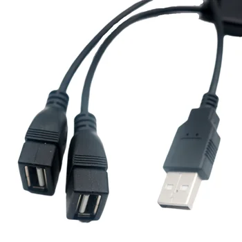 USB 2.0 A Moški za 2x USB 2.0-A Ženski Polnjenje Prenos Podatkov 2 v 1 Splitter Podaljšek Kabel Kabel