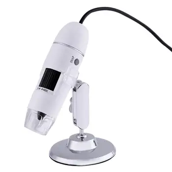 USB Digitalni Mikroskop 1000X 800X 8 LED 2MP Digitalni Mikroskop Endoskop Lupo Kamera+Dvignite Stojalo+Kalibracijo Vladar