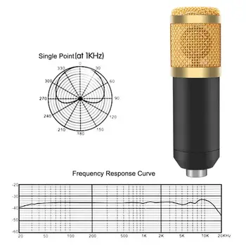 USB Kondenzatorski Mikrofon Z Nastavljivo Namizni Mikrofon Roko šok nastavek Za Studio za Snemanje Vokalov Glas