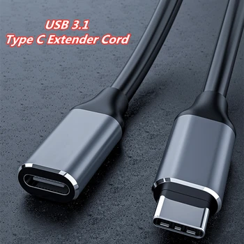 USB3.1 Tip-C Podaljšek Kabla Tip C Podaljšek Kabel 4K HD Moški-Ženski Kabel, Hitro Polnjenje Podatkovnega Kabla Za Macbook 0,25 m 1m