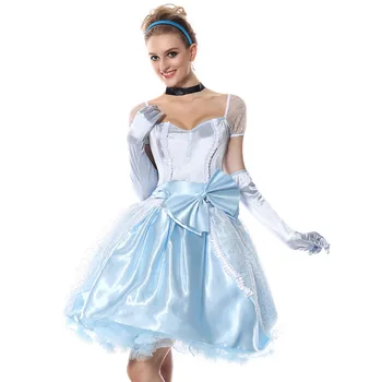 VASHEJIANG Odraslih Pravljice Alica V Čudežni Kostum za Ženske Halloween Modra Princesa Kostum Maškarada Fancy Enotna S-XXL