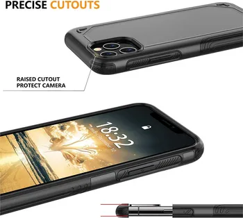 Vojaške Shockproof Oklep Primeru Telefon Za iPhone X XS 11 Pro Max XR 7 8 6 6S Plus Hibridni PC+Silikonski Slim Krepak Zaščitni Pokrov