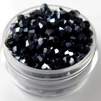 Vrhunska 3 mm 1000pcs AAA Bicone Upscale Avstrijskimi kristali kroglice #5301 Črni žolč Nakit, Izdelava DIY