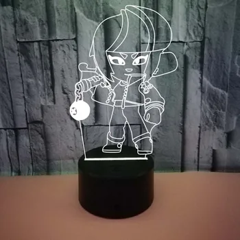 Vroče Igre Junak Risanke 3D LED Nočna Lučka 7 Barva Spreminja, Lučka Soba Dekoracijo Dejanje Slika Igrača Božično Darilo