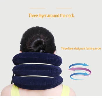 Vroče!!! Materničnega vratu vleko aparati z napihljivi vratu vratu nosila zdravstvenega varstva toolsRelax napetosti lahkoto utrujenost masaža vratu