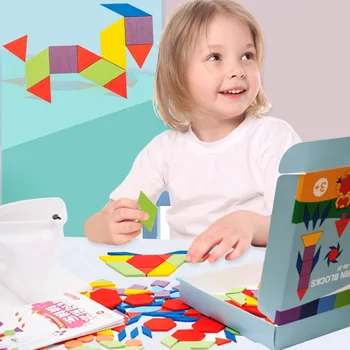 Vroče Prodaje 180pcs Lesene Sestavljanke Odbor Nabor Pisane Baby Montessori Izobraževalne Igrače Za Otroke, Učenje, Razvoj Igrača