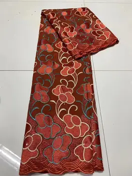 Vroče Prodaje Rdeče Barve Afriške Suhe Tkanine, Čipke 2020 Visoke Kakovosti Vezenje Nigerijski Švicarski Voile Čipke Bombažne Tkanine Za Ženske Obleke
