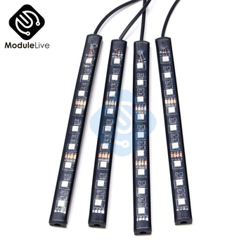 Vzdušje LED RGB Strip za notranjo opremo LED Stopala Svetlobo Okolice Svetilko Z USB Brezžični Daljinski Nadzor Glasbe