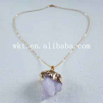 WT-N637 vrh kakovosti drobne duha kamen ogrlica izključno 24k zlatom trim duha kamen ogrlica naravnih ogrlica za ženske
