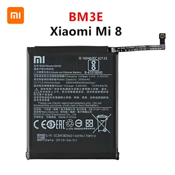 Xiao mi Originalni BM3E 3400mAh Baterija Za Xiaomi Mi 8 Mi8 M8 BM3E Visoke Kakovosti Telefon Zamenjava Baterij