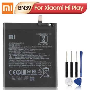 XIAOMI Original BN39 Nadomestna Baterija Za Xiaomi Mi Igrajo 3000mAh Pristna Baterija Telefona