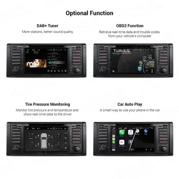 XTRONS Android 10.0 PX5 Jedro Octa avtoradio DVD Predvajalnik, GPS Navigacija za BMW E39 1995-2003 M5 1999-2003