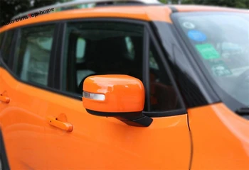 Yimaautotrims Vrata Avtomobila Strani Krilo Rearview Mirror Primeru Ogledalo Kritje Trim 2 Kosa Primerna Za Jeep Renegade - 2020 Zunanjost Kit ABS