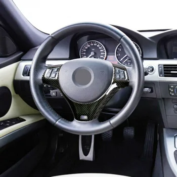 Za avto, BMW Serije 3 E90 E92 E93 05-12 Ogljikovih Vlaken Volan trim Nalepke avto Notranje opreme Accessoriescarsticker