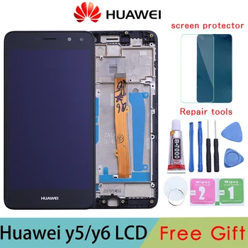 Za Huawei Nova Mlade 4G LTE / Y6 2017 / Y5 2017 MYA-L11 MYA-L41 Zaslon LCD + Touch Screen Računalnike Skupščine