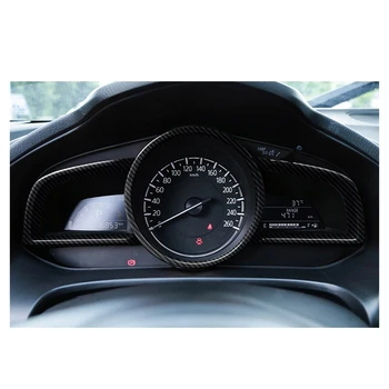 Za Mazda 3 Axela-2018 Ogljikovih Vlaken nadzorno ploščo za Notranjost Instrumenta Okvir Pokrova Trim
