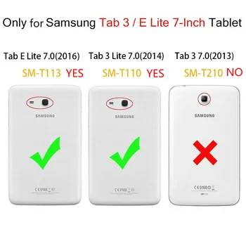 Zavihek E Lite 7.0 T110 Usnjena torbica Za Samsung Galaxy Tab 3 7